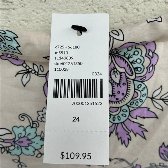Lane Bryant Floral purple, blue and white tiered maxi dress with pockets - tags - Picture 6 of 12